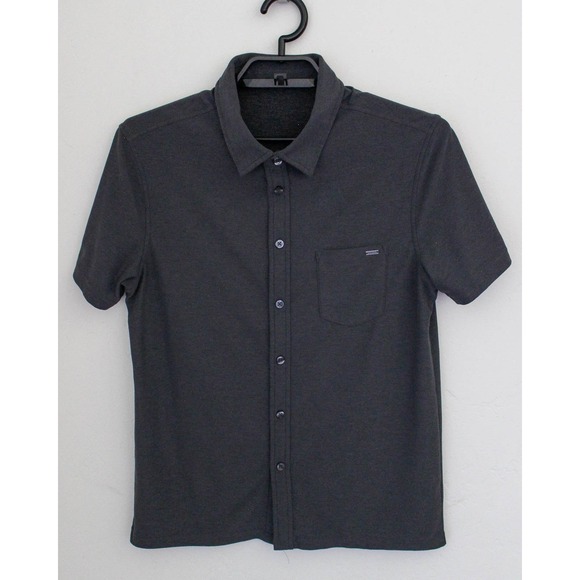 Vuori Other - Vuori Button Down Shirt Mens Small ? No Size Tag Gray Short Sleeve Performance